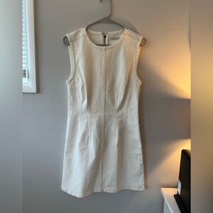Abercrombie & Fitch Cream Sheath Denim Mini Dress
